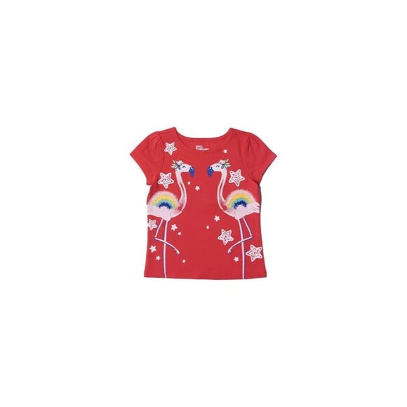 EPIC THREADS Toddler Girls Short Sleeve Graphic Tee Teaberry (Red) Size 3T - Picture 1 of 2